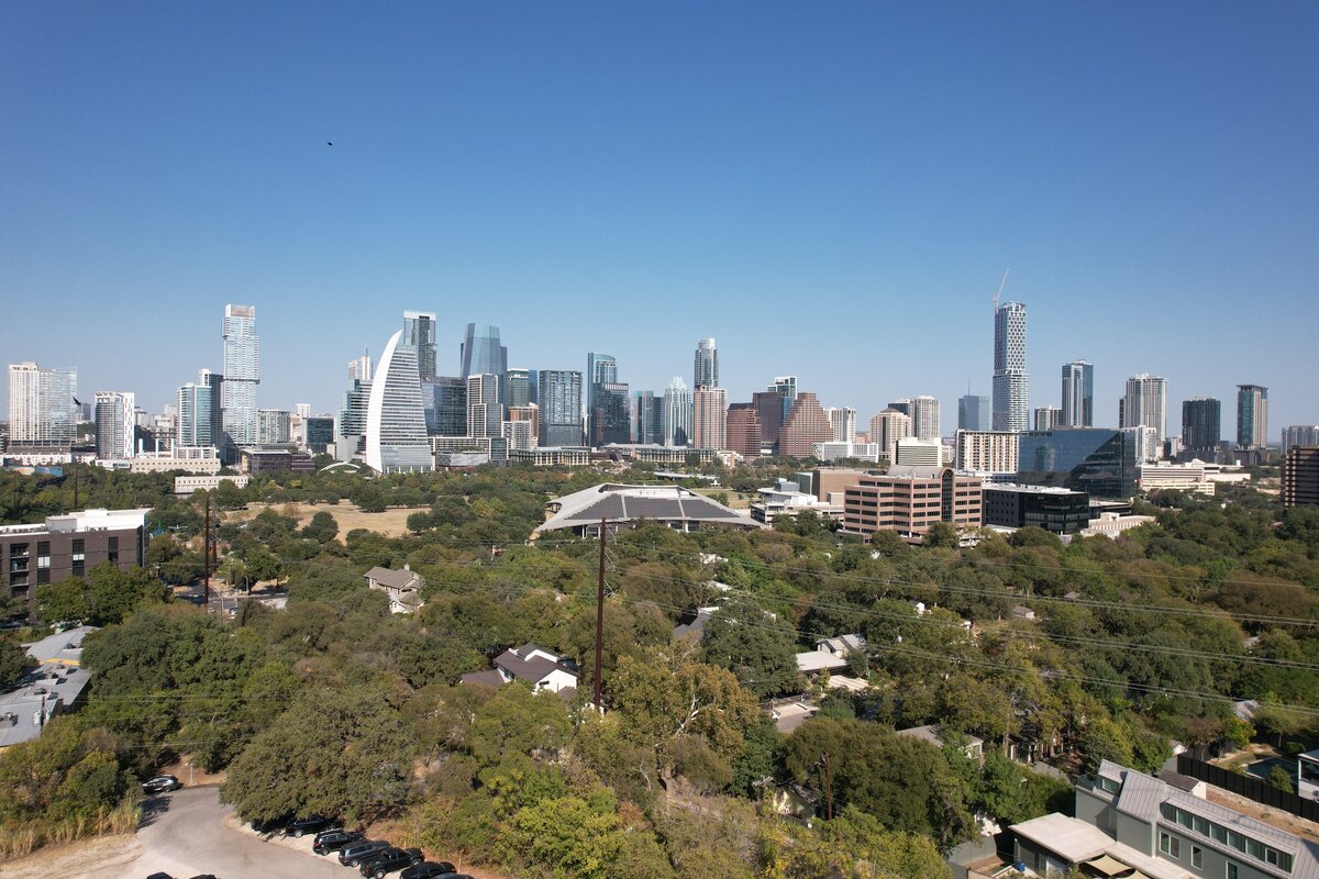 Austin skyline with modern flooring