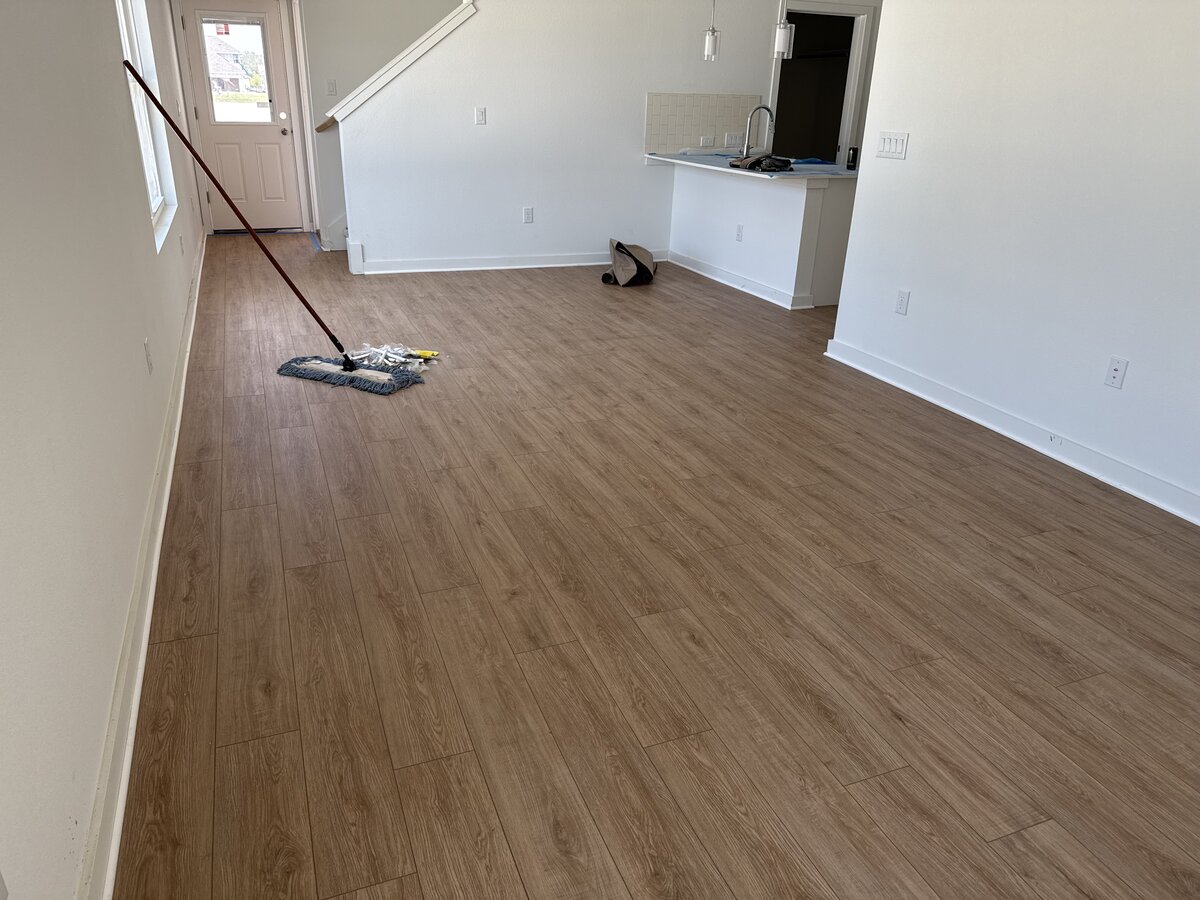 Open-Concept LVP — Living + Kitchen