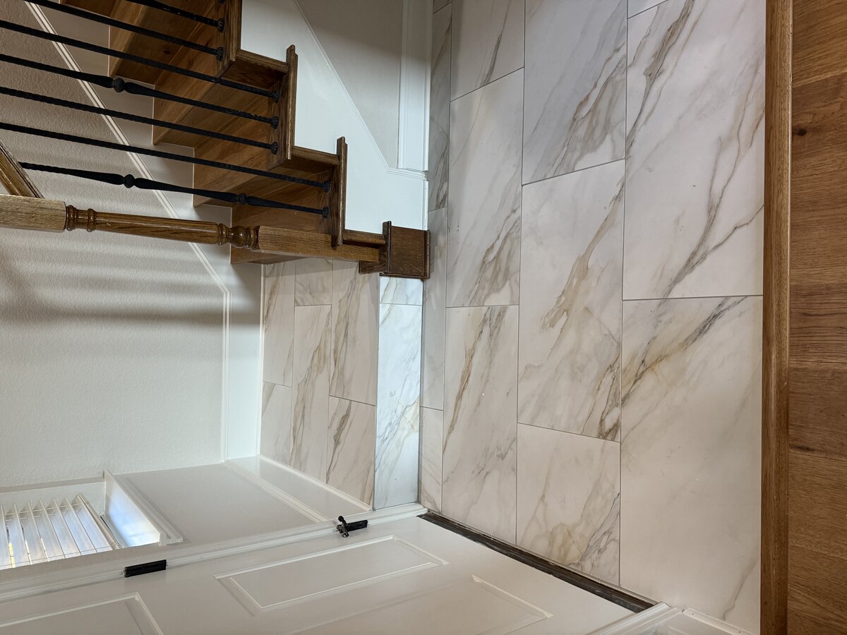 Marble-Look Tile — Austin Entryway