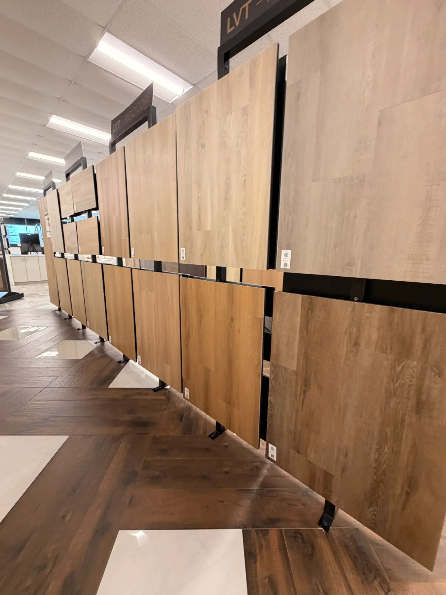 Dark LVP flooring in contemporary Austin living room